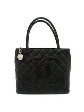 Chanel Reissue Tote Caviar Leather Handbag Black
